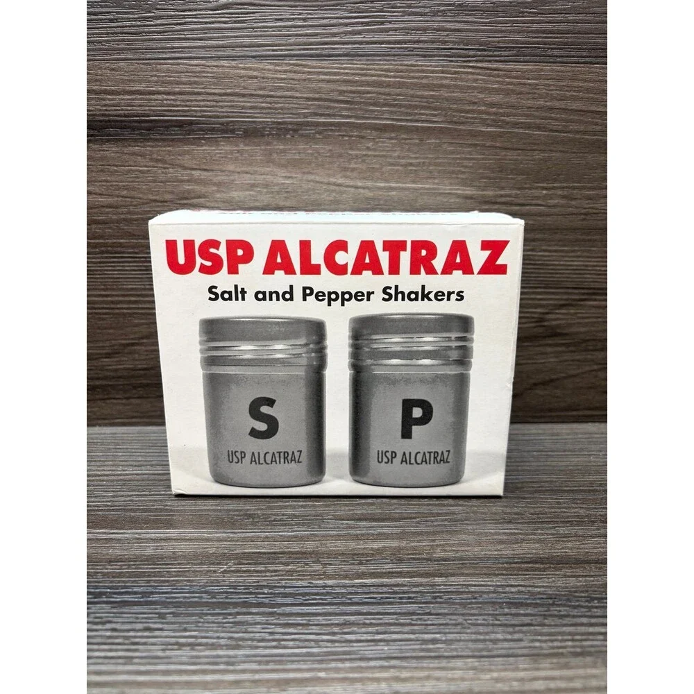 USP Alcatraz Salt And Pepper Shakers Stainless Steel